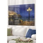 Ne Verelim Size Sokak Lambası Ve Deniz Temalı | Manzara Temalı Cam Tablo | 50X70 Cm