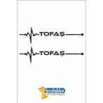 Ne Verelim Size Tofaş Nabız Özel Sticker Siyah 30*8 Cm