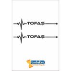 Ne Verelim Size Tofaş Nabız Sticker Siyah 30*8 cm - Standart