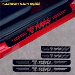Ne Verelim Size Tofaş Şahin İçin Uyumlu Aksesuar Oto Kapı Eşiği Sticker Karbon 4 Adet - Standart - Beyaz