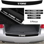 Ne Verelim Size Tofaş Serçe İçin Uyumlu Aksesuar Oto Bağaj ve Kapı Eşiği Sticker Set Karbon - Standart - Beyaz