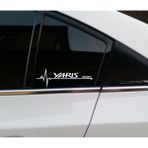Ne Verelim Size Toyota Yaris İçin Uyumlu Aksesuar Oto Kapı Yan Cam Sticker Beyaz 20*7 cm - Standart - Siyah