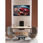 Ne Verelim Size Türk Bayrağı Ve Dünya Yatay Cam Tablo, Modern Ev Ofis Salon Duvar Dekoru Hediyelik Büyük Tablo Dekor