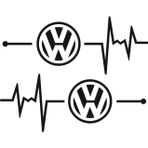 Ne Verelim Size Volkswagen İçin Özel Uyumlu Aksesuar Nabız Özel Sticker 30*12 Cm