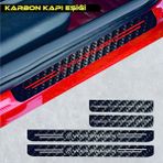 Ne Verelim Size Volkswagen Scirocco İçin Uyumlu Aksesuar Oto Kapı Eşiği Sticker Karbon 4 Adet - Standart - Beyaz