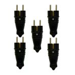 Nead Aras Nead 1X16 Kauçuk Düz Fiş Monofaze Siyah (5 Adet)