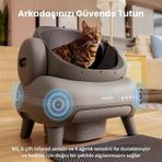 Neakasa M1 Plus Üstü Açık Akıllı Full Otomatik Kedi Tuvaleti UV Koku Önleyici App Kontrollü gri