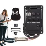 Neamou Akustik Gitar Preamp - Akustik Preamp Pickup - Gitar Ses Alıcı-Verici, Gitar Preamp Ekolayzır, Ses Kontrolü, Kayıtlar İçin Düşük Pil Göstergesi