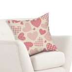 Neamou Kalp Yastık Kılıfı - 45 x 45 cm Aşk Kalp Baskılı Sevgililer Günü Yastık Kılıfları - Çiftlik Evi Yastık Dekoru, Düğün Sevgililer Dekoru için Dekoratif Yastık Kılıfları