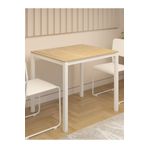 NEATS Safir Meşe Mutfak Masası, 72x88, Yemek Masası, Metal Ayaklı Mutfak Masası, Ahşap Mutfak Masası, Masa