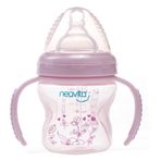 Neavita 3 Ay+ 140 ml Geniş Ağız Desenli Kulplu Biberon