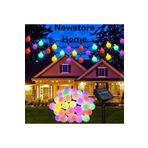 NEBİL HOME 50 Led 7 Metre Renkli Solar Güneş Enerjili Bahçe Teras Balkon Ağaç Lambası Aydınlatması 50led