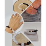 Necef & Oniks Taşı 8mm Unisex Tasarım Bileklik Hawaii Model (3617)