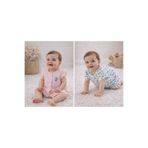 Necix's Necix’s Baby Kız Bebek Müslin Tulum 2’li Set Yazlık %100 Pamuk Çiçek Desenli