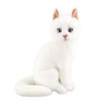 Neco 22 cm Oturan Beyaz Peluş Kedi