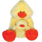 Neco Plush Plush Yavrulu Ördek 80 cm Peluş Oyuncak