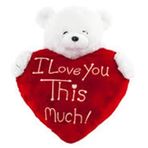 Neco Toys 50 cm Plush Fluffy Kalp Üstü Yarım Ayı Oyuncak