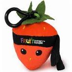 Neco Toys Fruit Ninja 6 cm Sesli Çilek Peluş Oyuncak