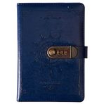 NectaRoy A5 Retro Vintage PU Deri Şifreli Kilit, Günlük, Yazma, Notebook Planlayıcı Düzenleyici, Şifre, Günlük, Not Defteri, Kart Bölmesi, Kalem Tutucu, Denizci Tarzı