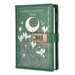 NectaRoy Kilitli Günlüğü, B6 Edebi Codebook, PU Deri Defter Şifreli Kilit, Hediye Kutusu Ambalajlı Vintage Seyahat Dergisi