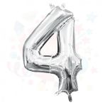 Nedi 10765 4 40 Rakam Gümüş Folyo Balon