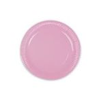 Nedi 84522 Düz Makaron Pembe 8'li 22 cm Karton Tabak