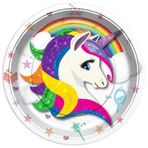 Nedi 85671 Unicorn Lisanslı 8'li 23 cm Karton Tabak