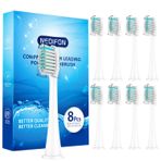 NEDIFON Philips Sonicare Click-on Diş Fırçaları ile Uyumlu Yedek Diş Fırçası Başlıkları (Hijyenik Kapakla Ayrı Paketli), Philips Elektrikli Diş Fırçası için 8 Paket Fırça Başlığı