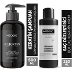 NEDOX Keratinli 500 ml Saç Bakım Şampuanı+Saç Düzleştirici Şekillendirici 250 ml Keratin Botoks Krem