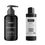 NEDOX Keratinli 500 ml Saç Bakım Şampuanı+Saç Düzleştirici Şekillendirici 250 ml Keratin Botoks Krem