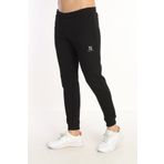 NEED LİFE Erkek Siyah Kışlık Pamuklu Lastikli Paça Slim Fit Eşofman Altı