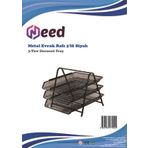 Need ND-1005 Siyah 3 Katlı Metal Tel Evrak Rafı