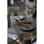 Needle Beige Keten Runner Gürüplü (120x50) - Bej - 50 x 120 cm