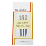 Needles Etamin Kaneviçe İğnesi Altın Gözlü Küt Uçlu