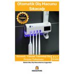 NEED&MORE #USB Şarjlı Otomatik Diş Macunu Sıkacağı – Sterilizatörlü, 4’lü Fırçalık Tutucu, Güneş Enerjili