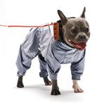 NEEDS THE PET Fonksiyonel Fermuarlı Tulum Rüzgarlık Yağmurluk Köpek Kıyafeti (GRİ, Small)