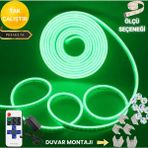 Neeko Neon Esnek Şerit LED Tak Çalıştır Kumandalı - Dimmer- Yeşil - 3 m