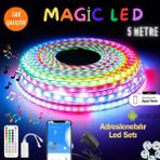 Neeko Pixel Adreslenebilir LED Sese ve Müziğe Duyarlı Sınırsız Renk Sınırsız Mod Telefon ve Kumanda Kontrollü