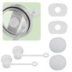Neepanda 3 set Silikon Dökülmeye Karşı Korumalı Durdurucu, Stanley Tumbler 1.0 ve 2.0 sürüm 30 oz|40 oz, 2 Hasır Kapaklı, 2 Yuvarlak Sızdırmazlık Tıpası, 2 Kare Dökülme Tıpası, Stanley Bardak