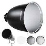 NEEWER 29,5 cm Bowens Mount derinlik odaklı reflektör difüzör 15°/30° petek ızgara ve yumuşak bez, 45° difüzör abajur, Godox NEEWER Studio Strobe Speedlite flaş ışığı ile uyumlu, FR30