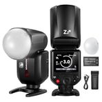 NEEWER Z2-C 2.4G TTL Yuvarlak Kafa Flaş Speedlite Canon Kameralar ile Uyumlu, Stüdyo Fotoğraf Işığı, 76Ws 1/8000s HSS, Difüzör, 2 Modelleme Lambası, TTL/M Geçiş Anahtarı, 3000mAh, 600 Tam Güçlü Flaş