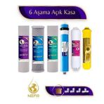 Nefa Açık Kasa Su Arıtma ve Ihlas Aura Cebilion -Compact Model- Uyumlu Extra Mineral 6'lı Filtre Seti