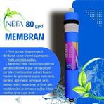 Nefa Su Arıtma Cihazı Ana Filtresi, Membran Filtre, 80 Gpd, Üstün Verimlilik, Yüksek Sarım Teknolojisi