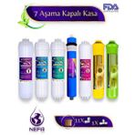 Nefa Tüm Kapalı Kasalar Ve İhlas (Silver, Plus, Platinum ) 7'Li Filtre Seti, (Çift Karbonlu), 80 GPD Membran