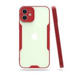 Nefertiya iPhone 12 Platin Kırmızı Silikon Kılıf