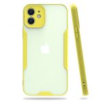 Nefertiya iPhone 12 Platin Sarı Silikon Kılıf