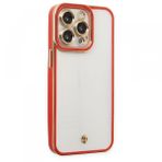 Nefertiya iPhone 13 Pro Liva Lens Kırmızı Silikon Kılıf
