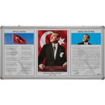 Nefertiya Panda Pan 419 Alüminyum Çerçeveli 3'lü Milli Levha