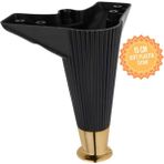 Nefes Siyah 15 cm Plastik Mobilya Ayağı, Lüks Metal Mobilya Ayak, Koltuk, Dolap, Şifonyer Ayak