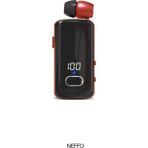Neffo Bluetooth Makaralı Kulaklık | 12 Saat Konuşma | Dijital Ekran | Titreşimli | Yüksek Kalite Ses - Kırmızı